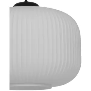 GoodHome Walgis White Chrome effect Pendant ceiling light, (Dia)300mm