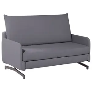 Beliani Retro Sofa Bed BELFAST Grey