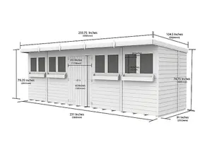 DIY Sheds 20x8 Pent Summer Shed Loglap