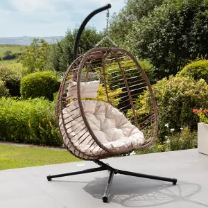 Risborough Swing Egg Pod Chair - Cream