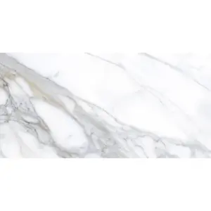 Kale Nora white Matt Marble effect Ceramic Indoor Wall & floor Tile, Pack of 6, (L)600mm (W)300mm