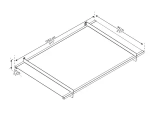 Palram - Canopia Nancy Door canopy, (H)140mm (W)1505mm (D)940mm