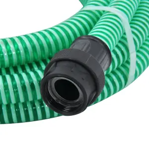 Berkfield Suction Hose with PVC Connectors 4 m 22 mm Green