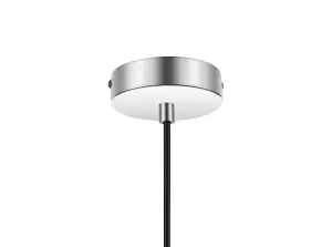 GoodHome Salford Round Clear Chrome effect 3 Lamp LED Pendant ceiling light, (Dia)470mm