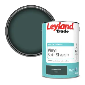 Leyland Trade Vinyl Soft Sheen Walls & Ceilings Emulsion Paint Antique Slate (PPG13-29) - 5L