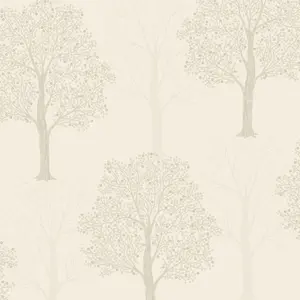 Holden Décor Opus Ornella Cream Tree Embossed Wallpaper