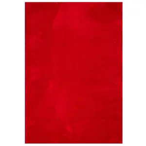 Rug HUARTE Short Pile Soft and Washable Red 160x230 cm