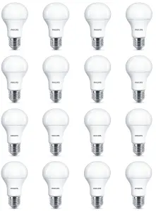 16 x Philips LED Frosted E27 Edison Screw 75w Warm White Light Bulbs Lamp 1055Lm