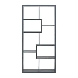 Quinto High Gloss Shelving Unit In Grey