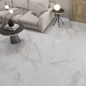 Flavelo Marble Effect Matt Porcelain Tile 60 x 60cm / White