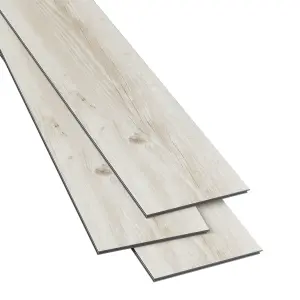 GoodHome Mambo Fancy White Distressed Wood effect Synchronic Click vinyl Plank Sample