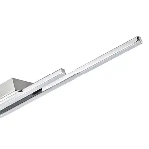 Modern LED Strip Ceiling Light Fitting in Polished Chrome Perfect for Kitchens