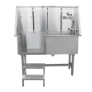 Pet Dog Bath Steel Tub Washing Station 400mm