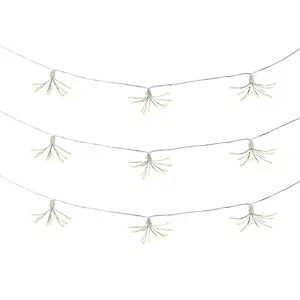 ValueLights Set of 10 - Solar Powered Outdoor Garden Starburst Fairy String Lights