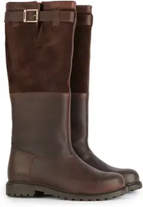 Barbour Womens Acorn Dark Brown Leather Tall Boots LFO0447BR92