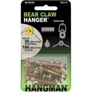 Hangman Gold Bear Claw Picture Hanging Screws (10 Pack) BCK-10