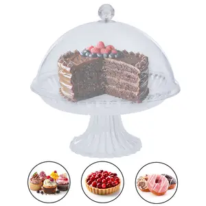 26cm Acrylic Cake Stand in Clear