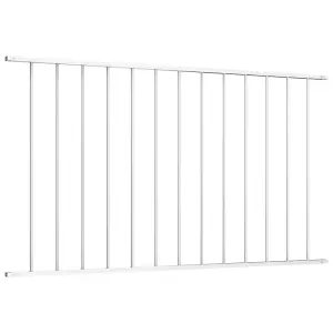 Berkfield Fence Panel Powder-coated Steel 1.7x0.75 m White