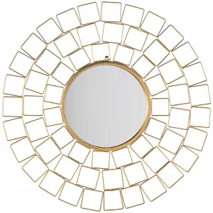 Beliani Glam Wall Mirror LABRIT Metal Gold