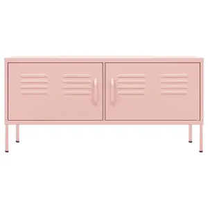 Berkfield TV Cabinet Pink 105x35x50 cm Steel