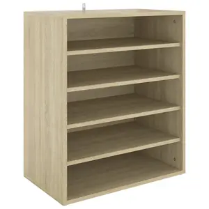 Berkfield Shoe Cabinet Sonoma Oak 60x35x70 cm Engineered Wood