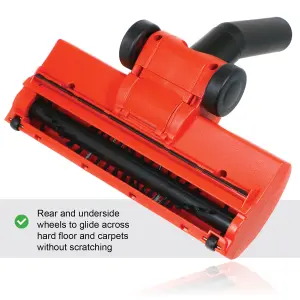 SPARES2GO Airo Turbine Brush Head Floor Tool compatible with Henry Hetty Numatic Vacuum Cleaners (Red)