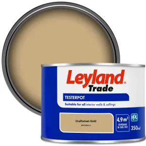 Leyland Trade Vinyl Matt Walls & Ceilings Emulsion Paint Craftsman Gold (PPG1092-4) 350ml Tester