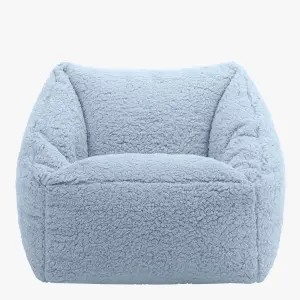 icon Kids Teddy Bear Armchair Bean Bag Blue Childrens Bean Bags