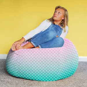 rucomfy Printed Indoor Mermaid Extra Large Classic Beanbag