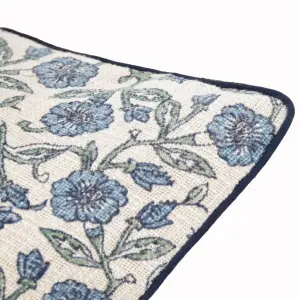 Paoletti Delphine Floral Piped Feather Rich Cushion