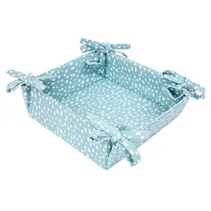 Dexam Sintra Recycled Cotton Spotted Bread Basket Duck Egg