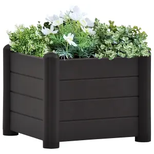 Berkfield Garden Raised Bed PP Anthracite 43x43x35 cm