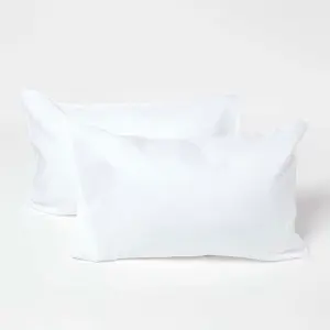 Homescapes White Linen Kid's Pillowcases 60 x 40 cm, Pack of 2