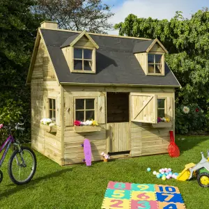 Rowlinson Country Cottage Apex Shiplap Wooden Playhouse