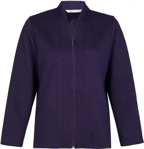 Bonmarche Navy Bed Jacket Diamond Quilt Zip Through, Size: 20-22