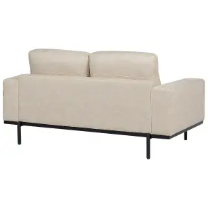 2 Seater Fabric Sofa Cream Beige SOVIK