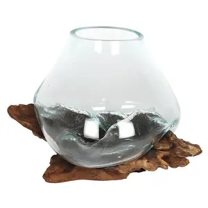 Something Different Gl Molten Decorative Bowl Transparent (One Size)