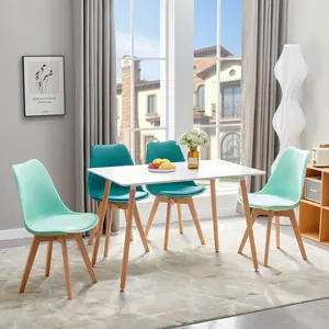 Benno 4 - Person Dining Set Green/Turquoise