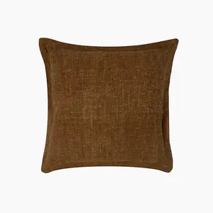 Siya Cushion - Linen/Cotton - L45 x W45 x H1 cm - Mustard