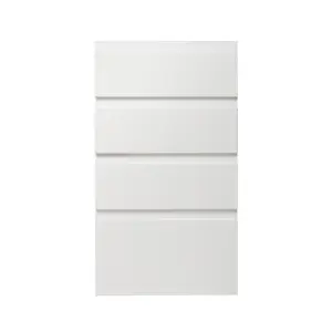 GoodHome Garcinia Gloss white Drawer front, Pack of 1 (H)715mm (W)397mm (T)19mm