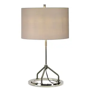 Luminosa Vicenza Table Lamp - White Polished Nickel, E27