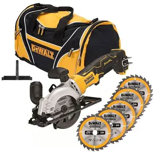 DeWalt DCS571N 18v Brushless XR 115mm Compact Multi Material Saw + Bag + 5 Blade