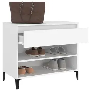 Berkfield Shoe Cabinet White 70x36x60 cm Engineered Wood