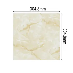 Gloss White Gold 3.34m² Floor Tiles Self Adhesive Marble Effect PVC Flooring