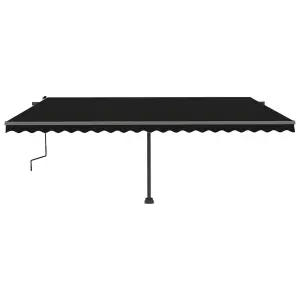 Berkfield Freestanding Manual Retractable Awning 500x300 cm Anthracite