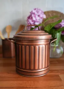 Rozi Copper Countertop Waste Basket (4 Litres)