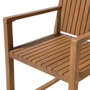 Garden Chair SASSARI Acacia Wood Navy Blue