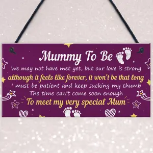 Red Ocean Mummy To Be Gifts From Bump Hanging Plaque Baby Shower Present To Mum From Baby Daughter Son Gift