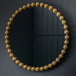 Callanan Round Metal Framed Wall Mounted Accent Mirror Gold