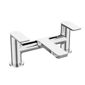 Bristan Napoli Bath Filler Chrome Taps Deck Mount Bathroom Tap